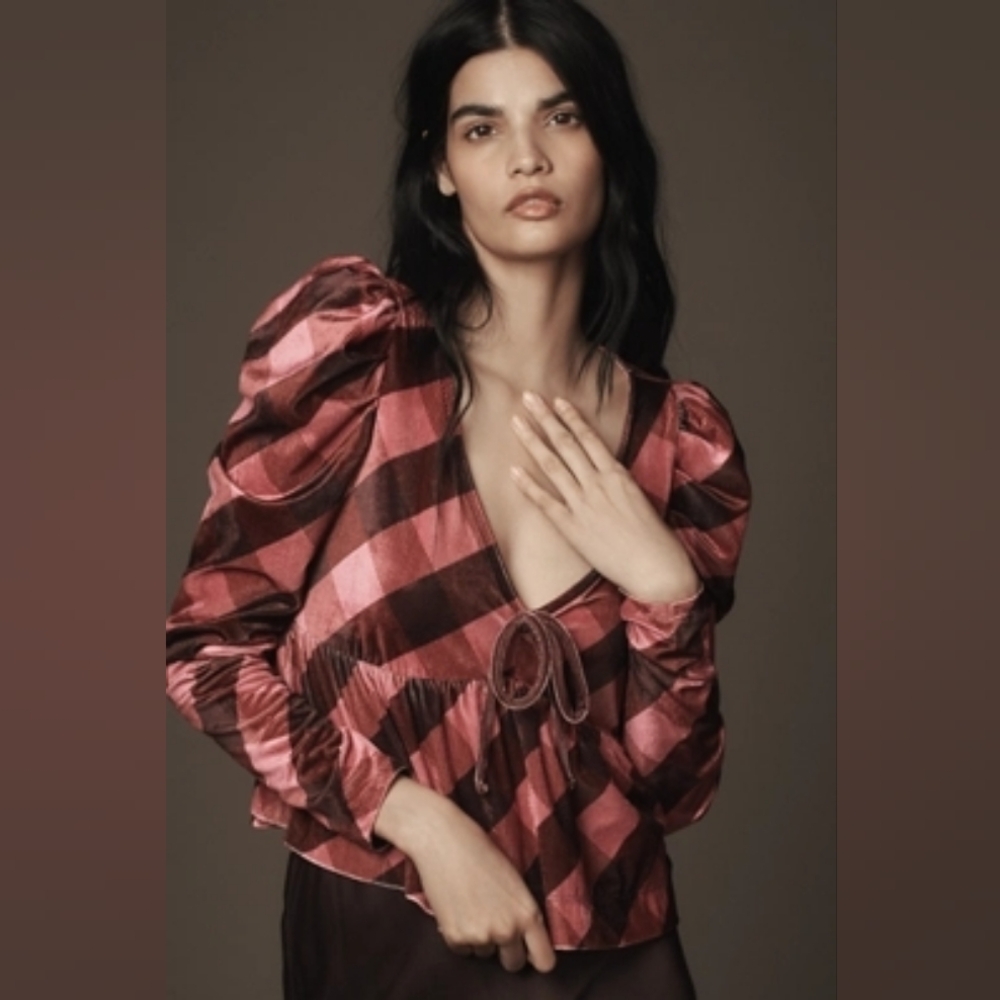 Maeve Velvet Babydoll Top NWT